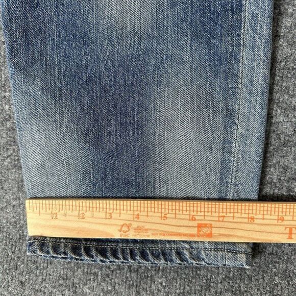 Express Blake Jeans Men 33x32 (36x30) Blue Loose Fit Straight Leg Bleached Adult - Picture 8 of 8